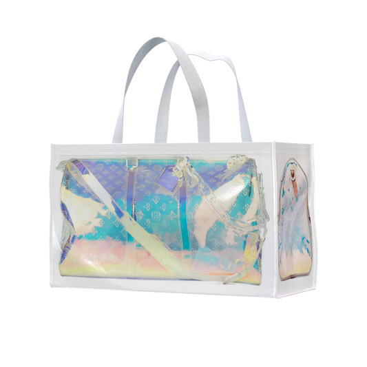 TITA VIRGILIA DUFFLE GROCERY BAG, IRIDESCENT, LARGE