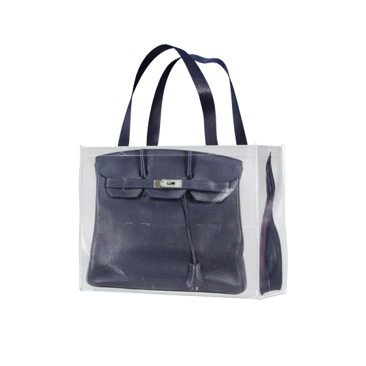 YORKVILLE, IM CALLING SECURITY BLUE GROCERY BAG, NAVY