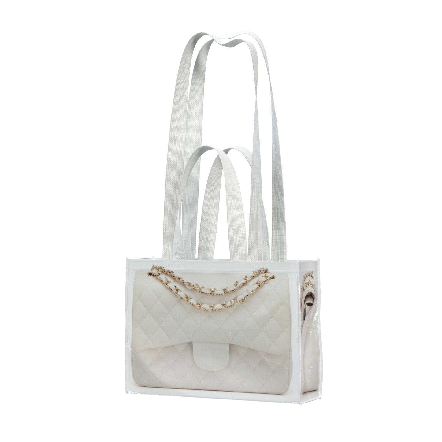 I GET FLEWN OUT MINI GROCERY BAG, WHITE, SMALL