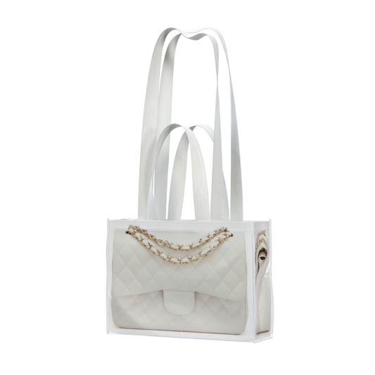 "I GET FLEWN OUT" (WHITE) GROCERY BAG REVERSIBLE MINI