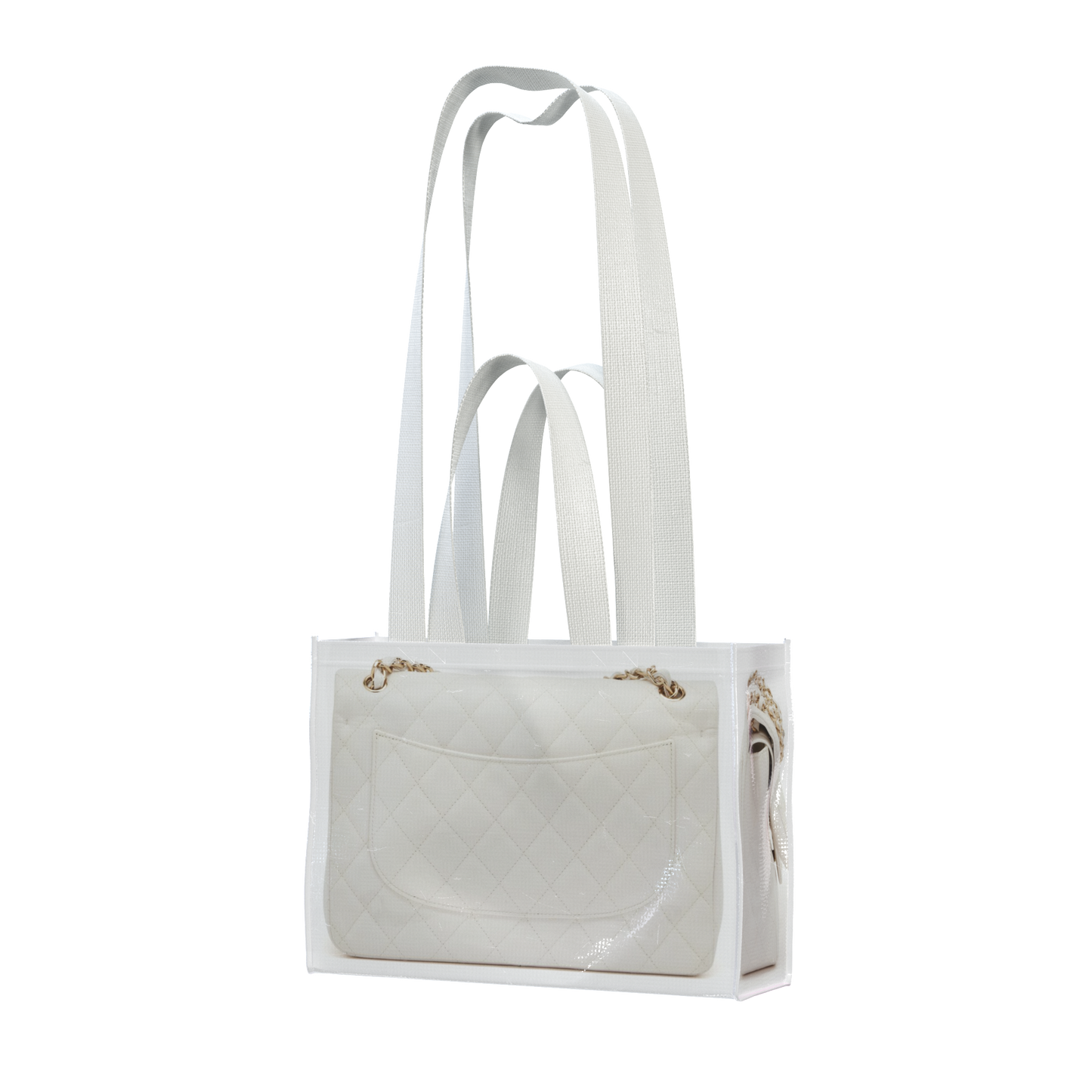 I GET FLEWN OUT MINI GROCERY BAG, WHITE, SMALL