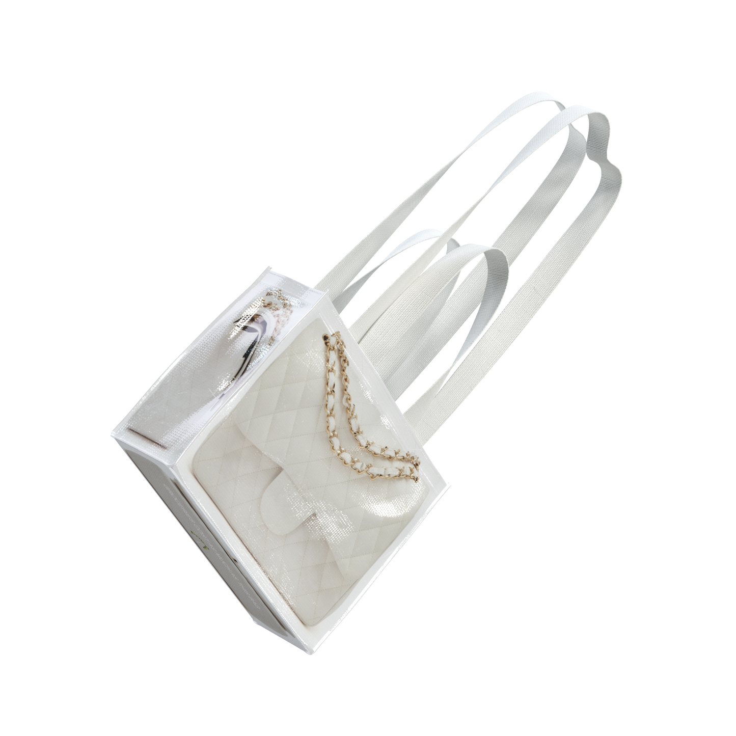 I GET FLEWN OUT MINI GROCERY BAG, WHITE, SMALL